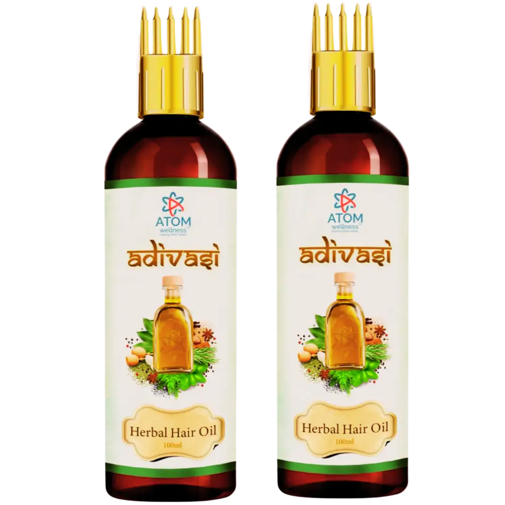 Adivasi Herbal Hair Growth Anti Dandruff Hair Oil Selfi Bottle 100ml Pack of 2