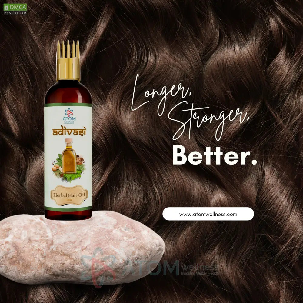 Adivasi Herbal Hair Growth Anti Dandruff Hair Oil Selfi Bottle 100ml Pack of 2