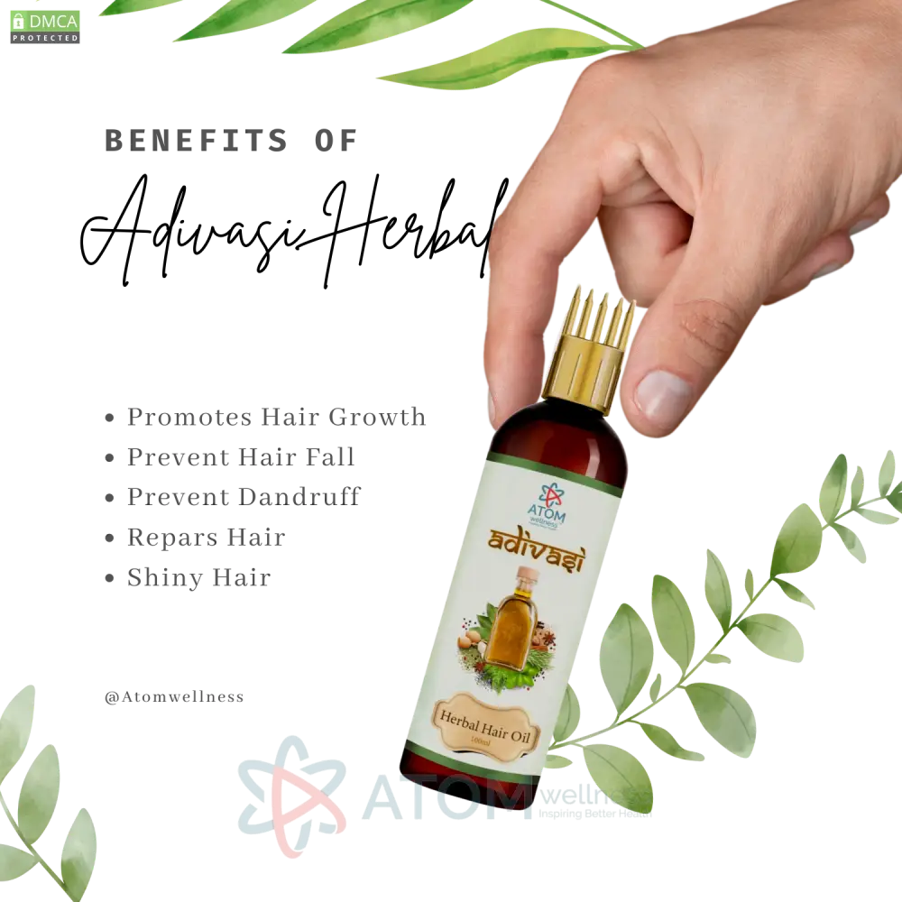Adivasi Herbal Hair Growth Anti Dandruff Hair Oil Selfi Bottle 100ml Pack of 2