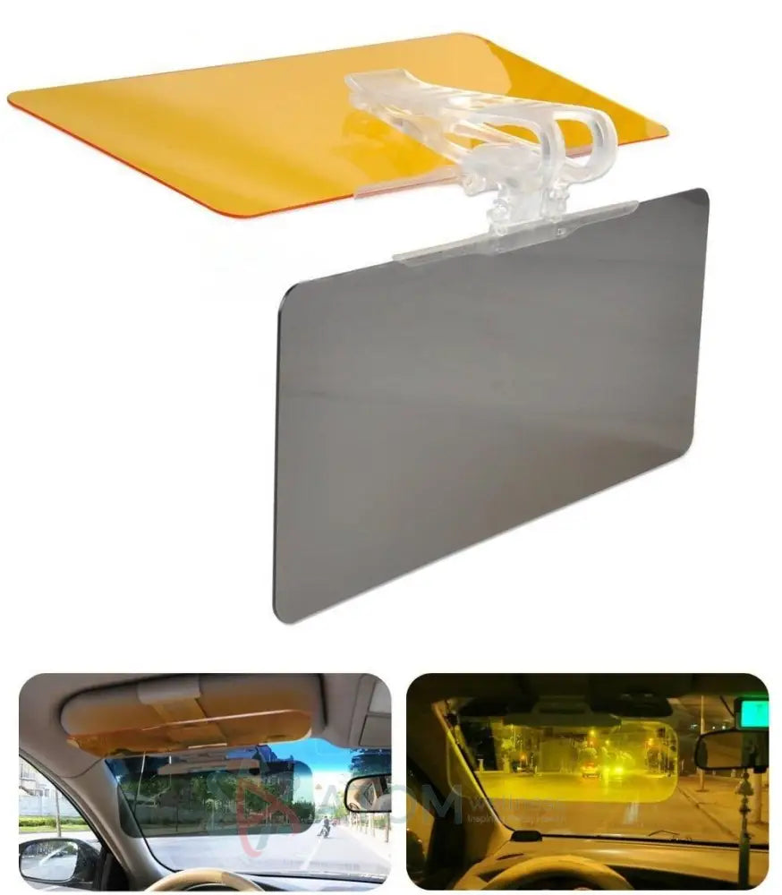 Anti-Glare Sun Visor for Car | Day & Night Vision Driving Mirror | Glare Reduction & UV Protection