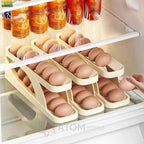 Automatic Rolling Egg Holder Container | Gravity-Fed Fridge Organizer for Easy Access & Storage