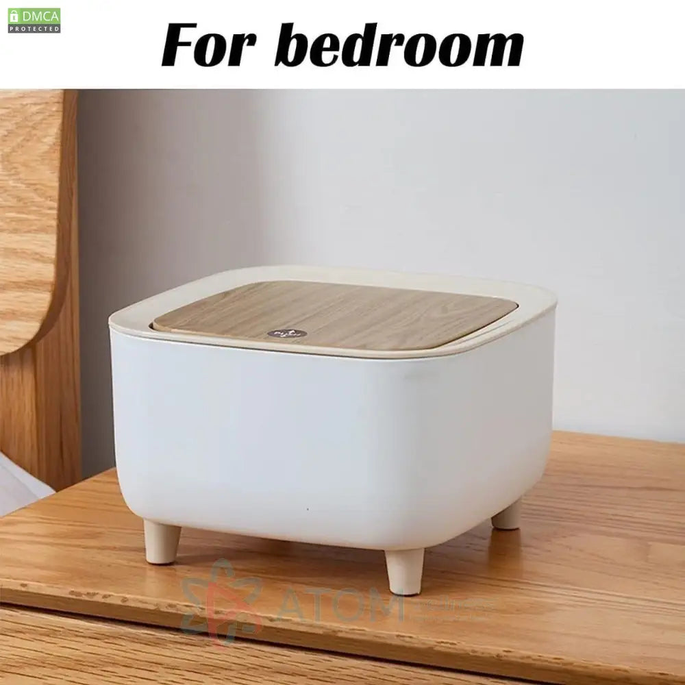 Classy Desktop Push Button Trash Bin