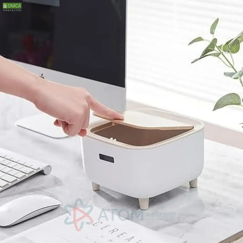 Classy Desktop Push Button Trash Bin