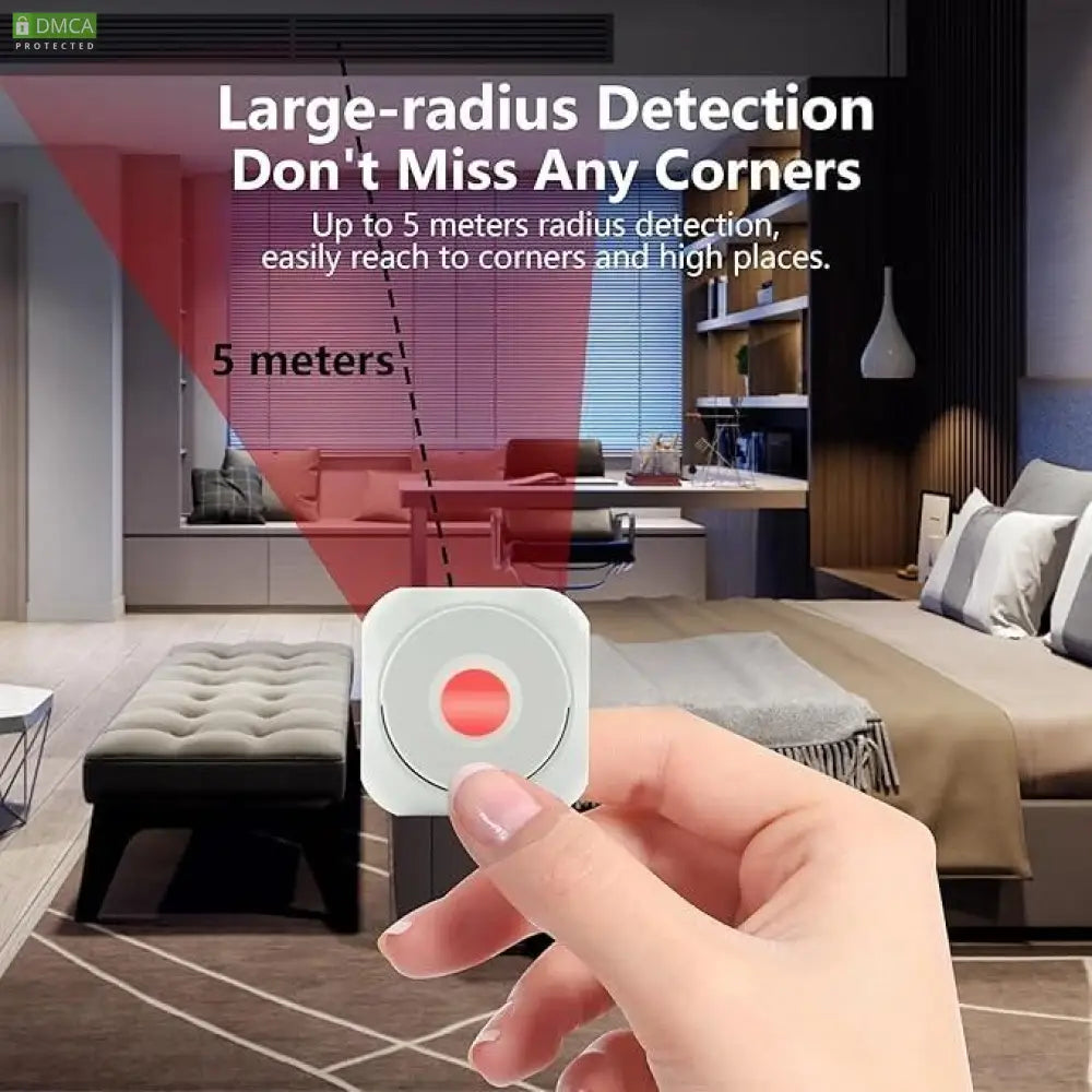 Coin-Sized Mini Camera Detector | Anti-Spy Wireless Infrared Sweeper for Hotel, Home & Travel Privacy