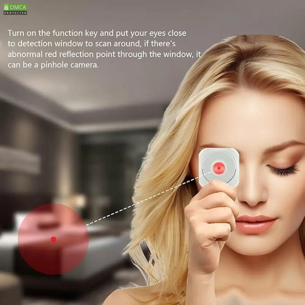 Coin-Sized Mini Camera Detector | Anti-Spy Wireless Infrared Sweeper for Hotel, Home & Travel Privacy