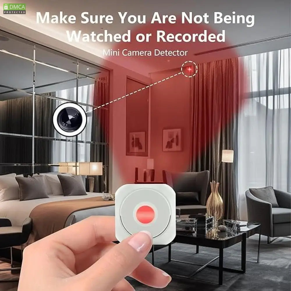 Coin-Sized Mini Camera Detector | Anti-Spy Wireless Infrared Sweeper for Hotel, Home & Travel Privacy