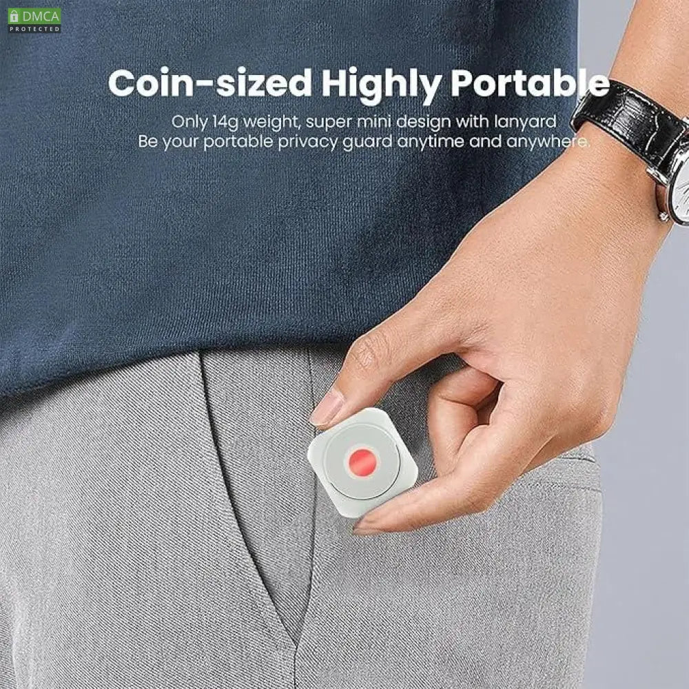 Coin-Sized Mini Camera Detector | Anti-Spy Wireless Infrared Sweeper for Hotel, Home & Travel Privacy