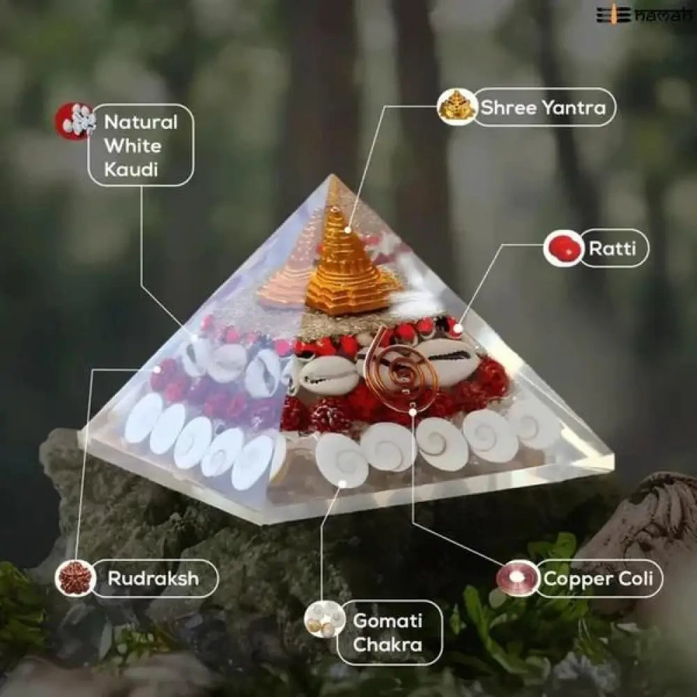 Crystal Wealth Gomati Chakra Shree Yantra Pyramid – Unlock Prosperity & Success