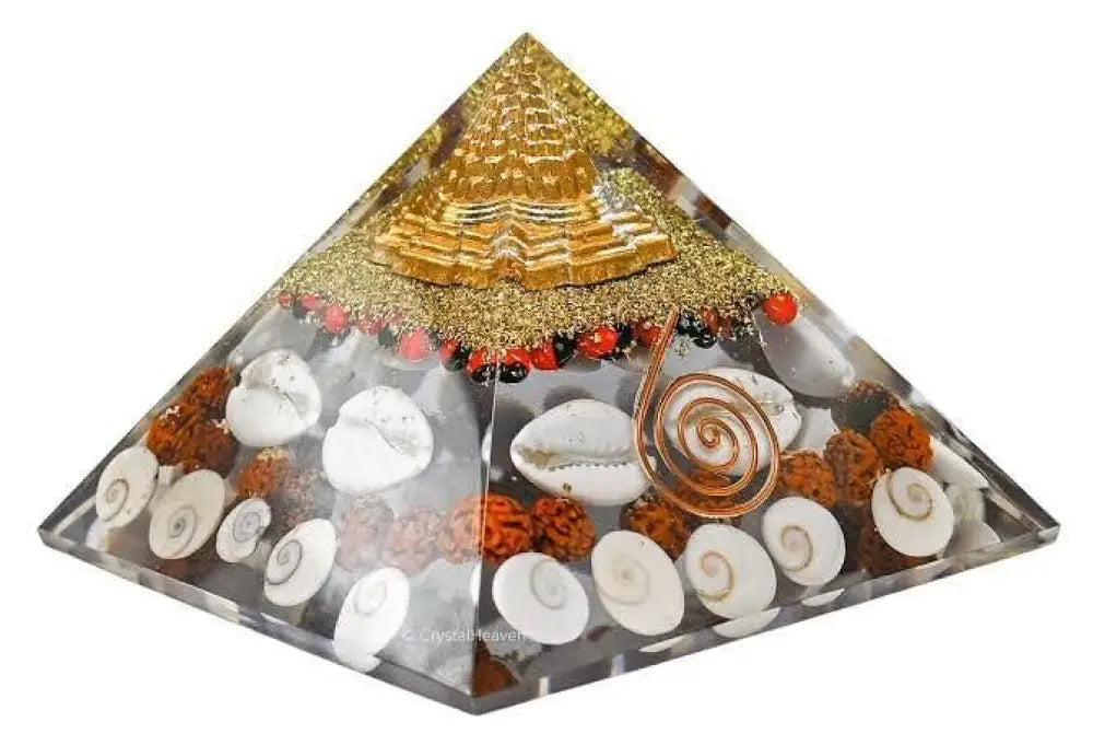 Crystal Wealth Gomati Chakra Shree Yantra Pyramid – Unlock Prosperity & Success