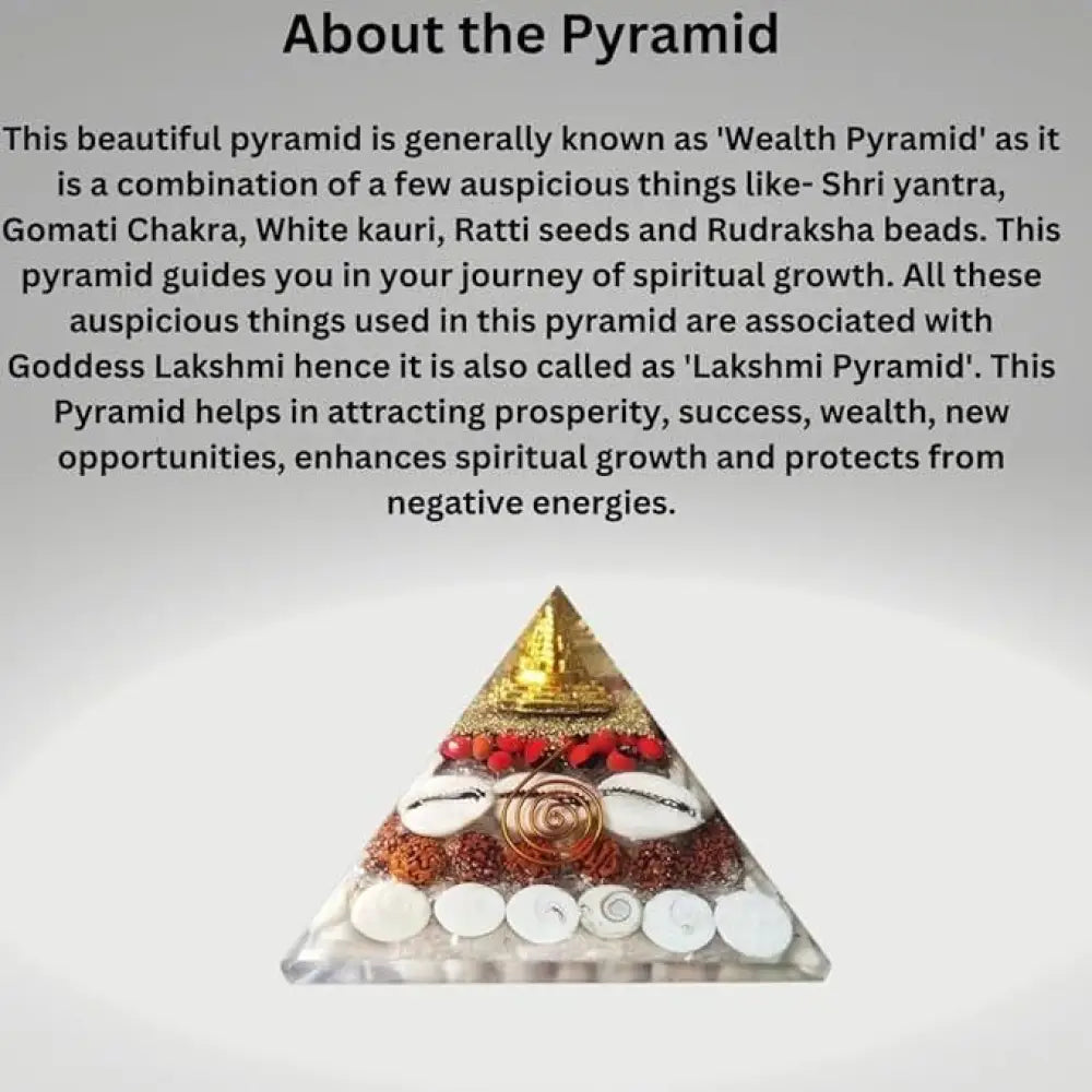 Crystal Wealth Gomati Chakra Shree Yantra Pyramid – Unlock Prosperity & Success