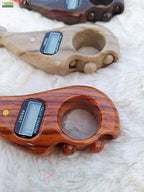 Digital Tally Counter with Adjustable Finger Ring | 5-Channel Manual Number Counting Machine for Tasbeeh & Sports (Wood Finish)