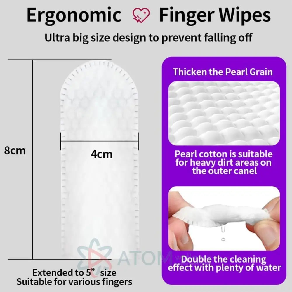 Disposable Dental Finger Wipes for Pets – Teeth Cleaning Wipes for Dogs & Cats (Pack of 50)