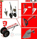 Garden Tool Supporter with Double Wheels & Triangle Shovel