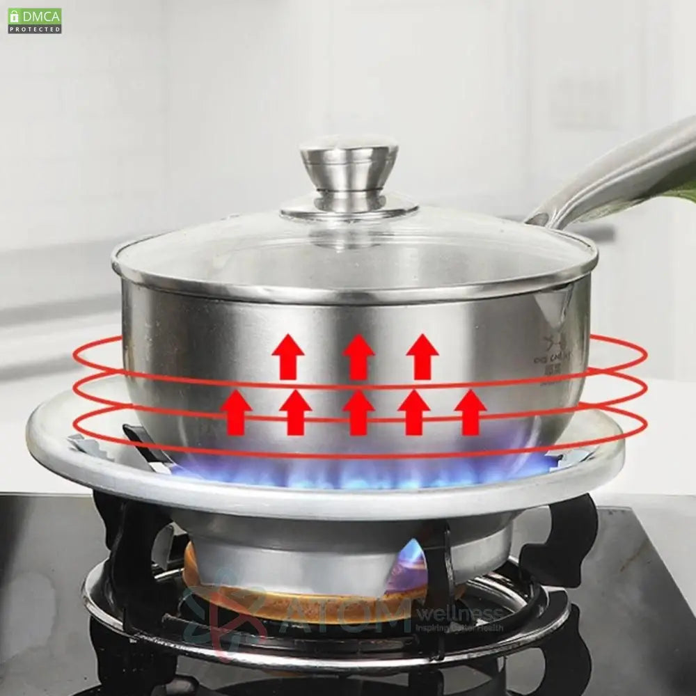 Gas Stove Cover Disk-Windshield Bracket Gas Stove Energy Saving Cover Disk Fire Reflection Windproof Stand