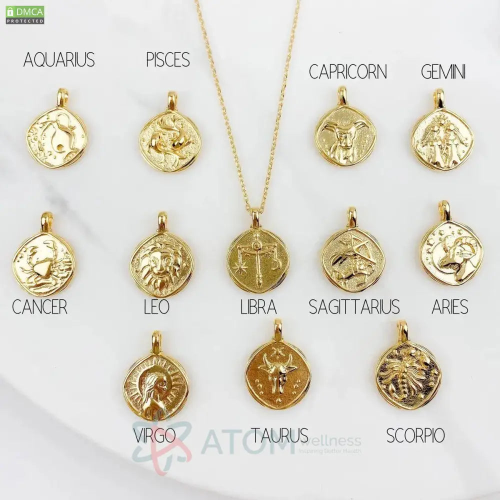 Gold Plated Zodiac Sign Necklace