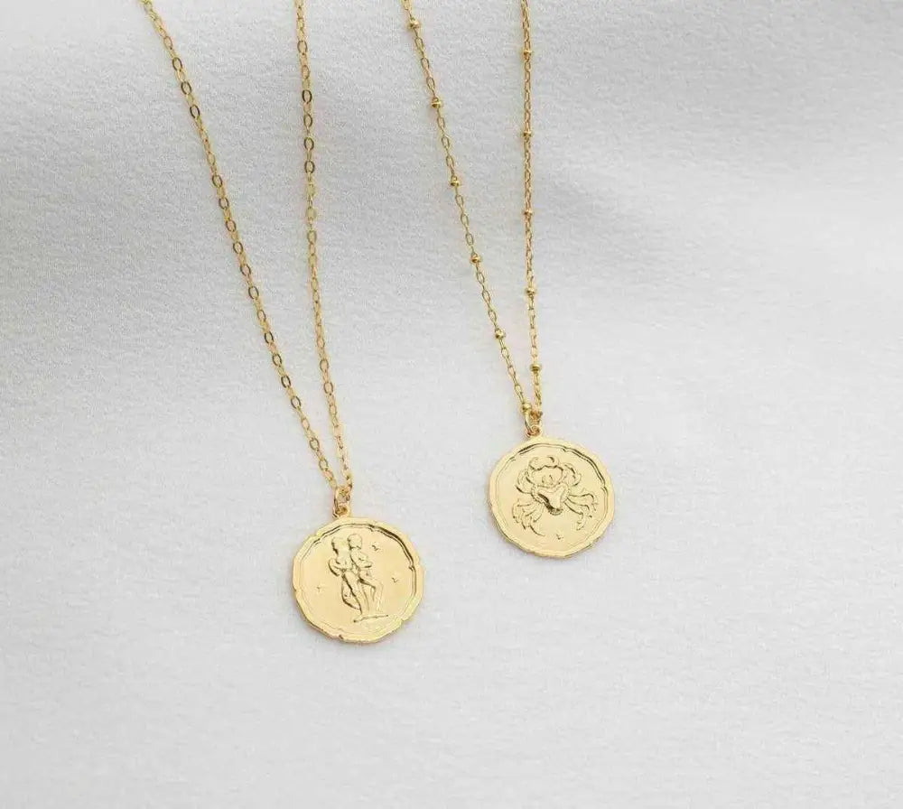 Gold Plated Zodiac Sign Necklace