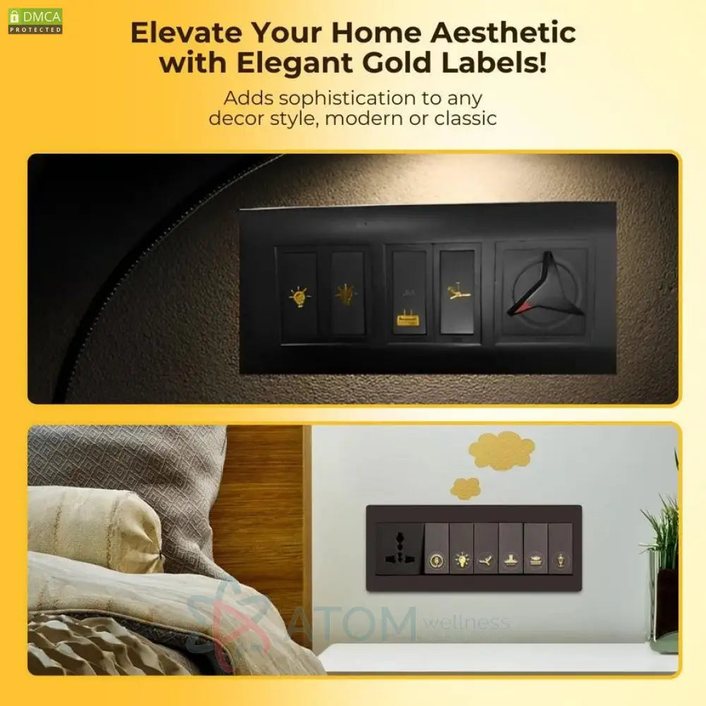Gold Switch Stickers