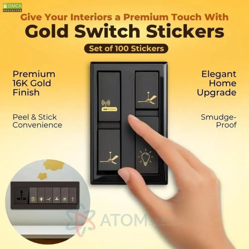 Gold Switch Stickers