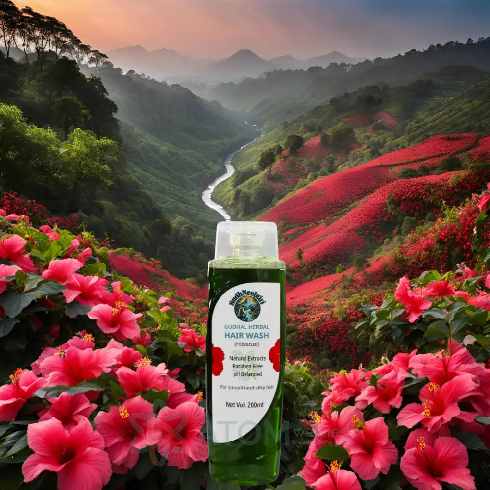 Gudhal Hibiscus Herbal Hair Wash Shampoo 200 ml