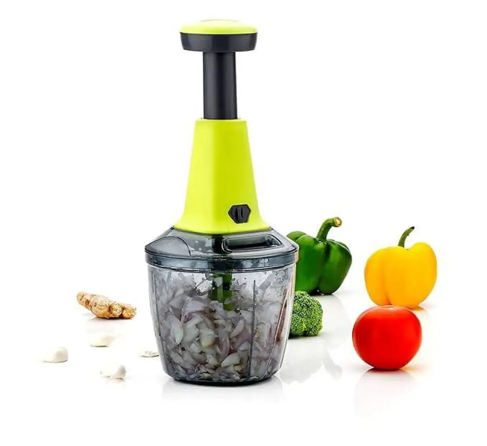 Hand-Press Steel Vegetable Push Chopper Mixer Cutter Food Grade
