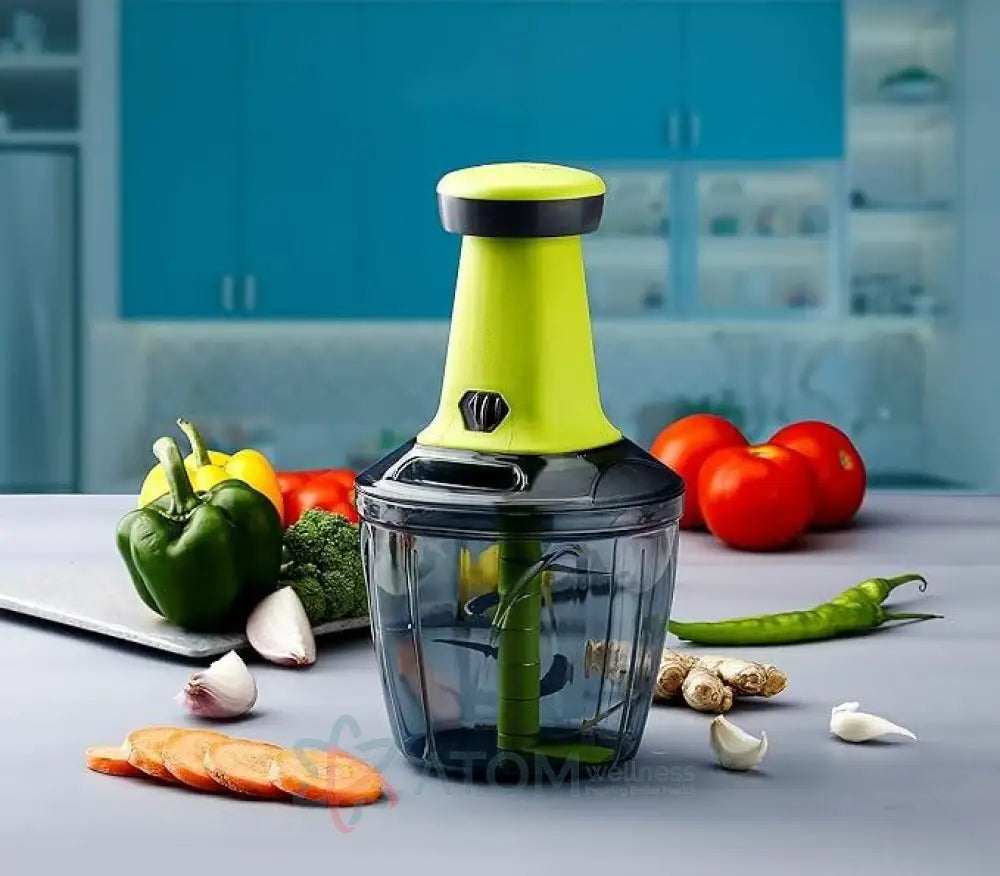 Hand-Press Steel Vegetable Push Chopper Mixer Cutter Food Grade