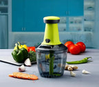 Hand-Press Steel Vegetable Push Chopper Mixer Cutter Food Grade