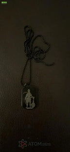 Hanuman Chalisa Black Pendant With Chain Stainless Steel