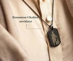 Hanuman Chalisa Black Pendant With Chain Stainless Steel