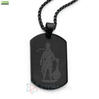 Hanuman Chalisa Black Pendant With Chain Stainless Steel