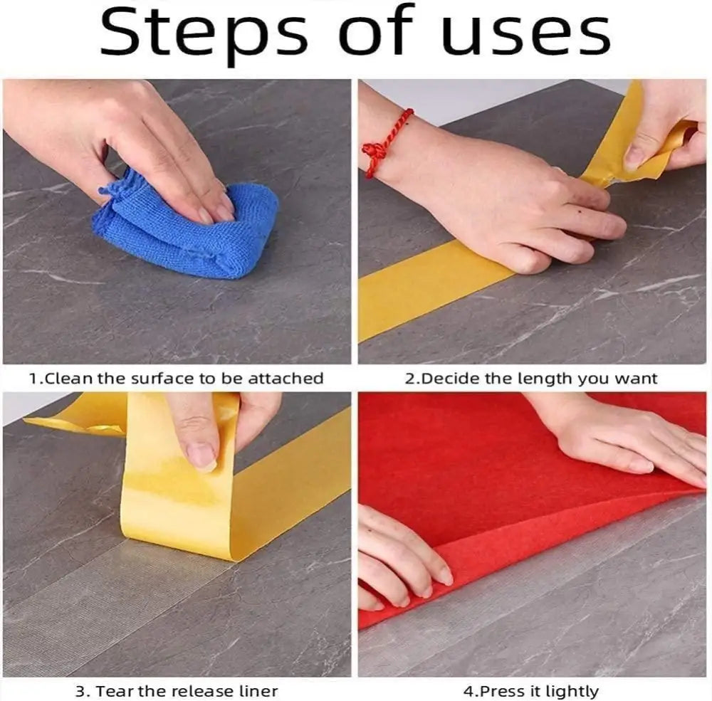 Heavy-Duty Double-Sided Carpet Tape - Strong & Removable Mesh Cloth Adhesive
