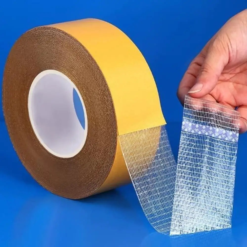 Heavy-Duty Double-Sided Carpet Tape - Strong & Removable Mesh Cloth Adhesive