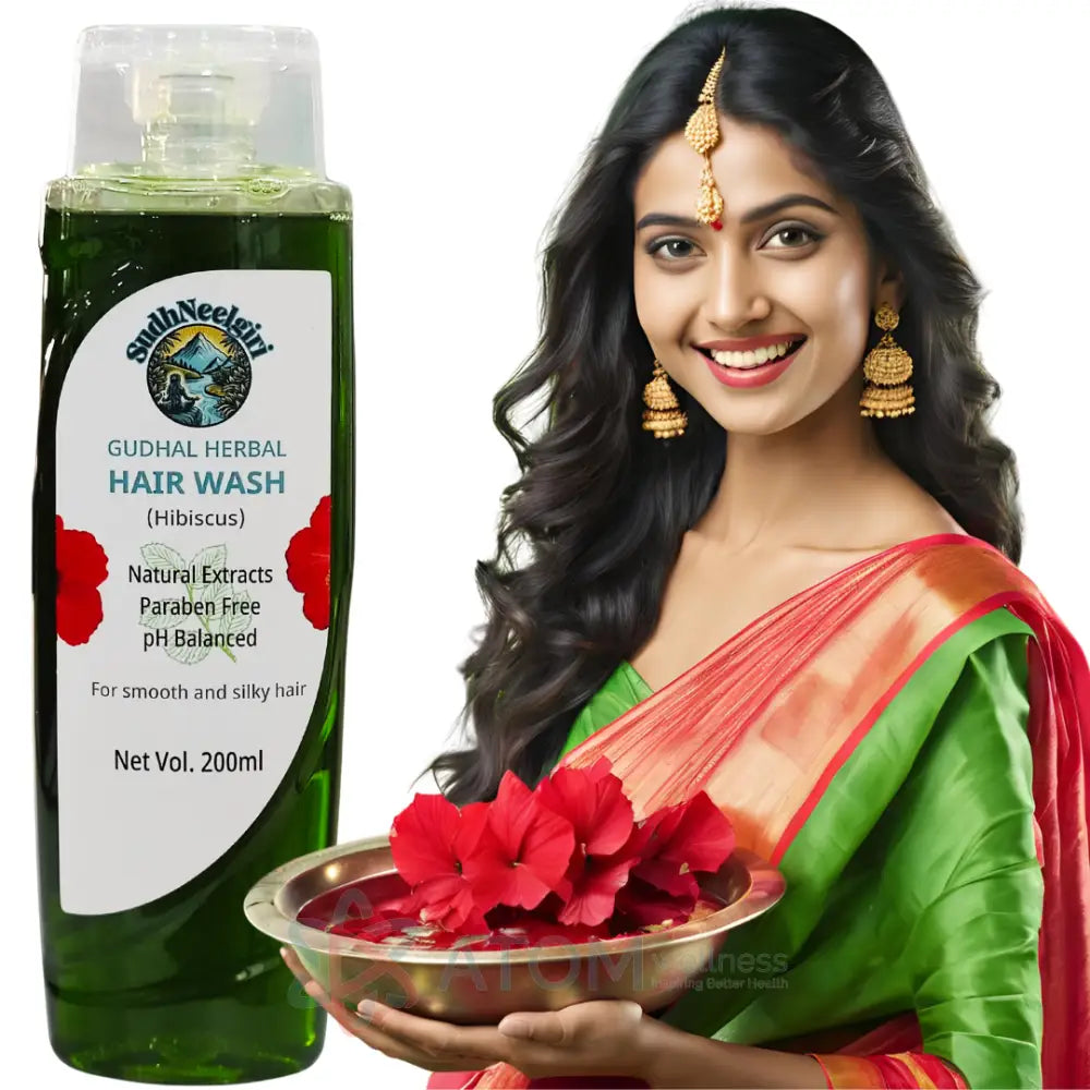 Herbal Anti Hair Fall Shampoo with Gudhal Hibiscus Herbal Wash Combo Kit