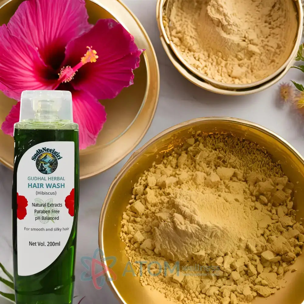 Herbal Anti Hair Fall Shampoo with Gudhal Hibiscus Herbal Wash Combo Kit