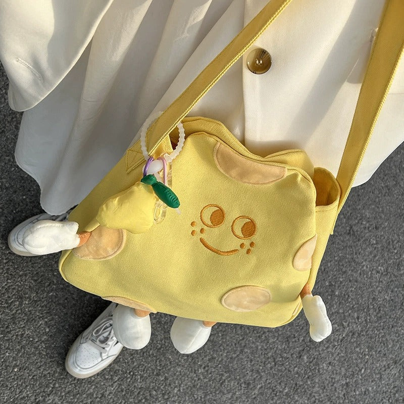Cheese Smile Plush Bag