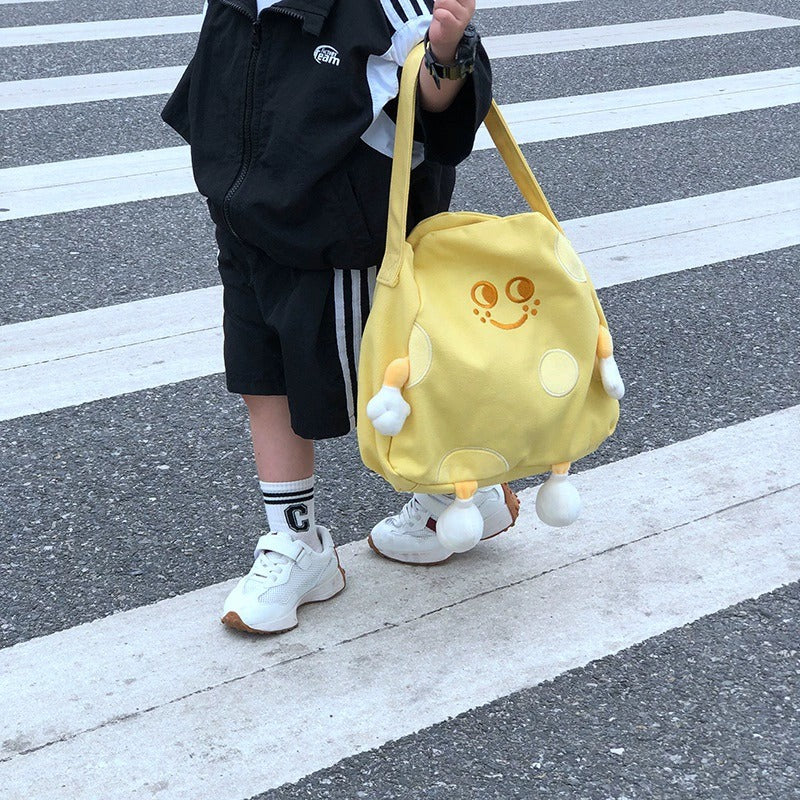 Cheese Smile Plush Bag