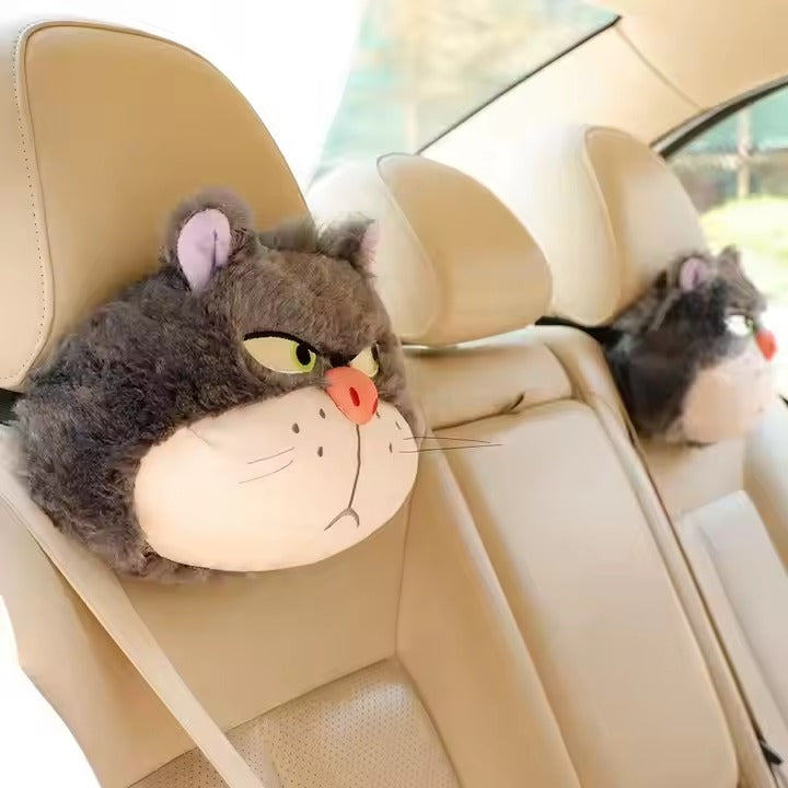 Angry Cat Car Pillow Set