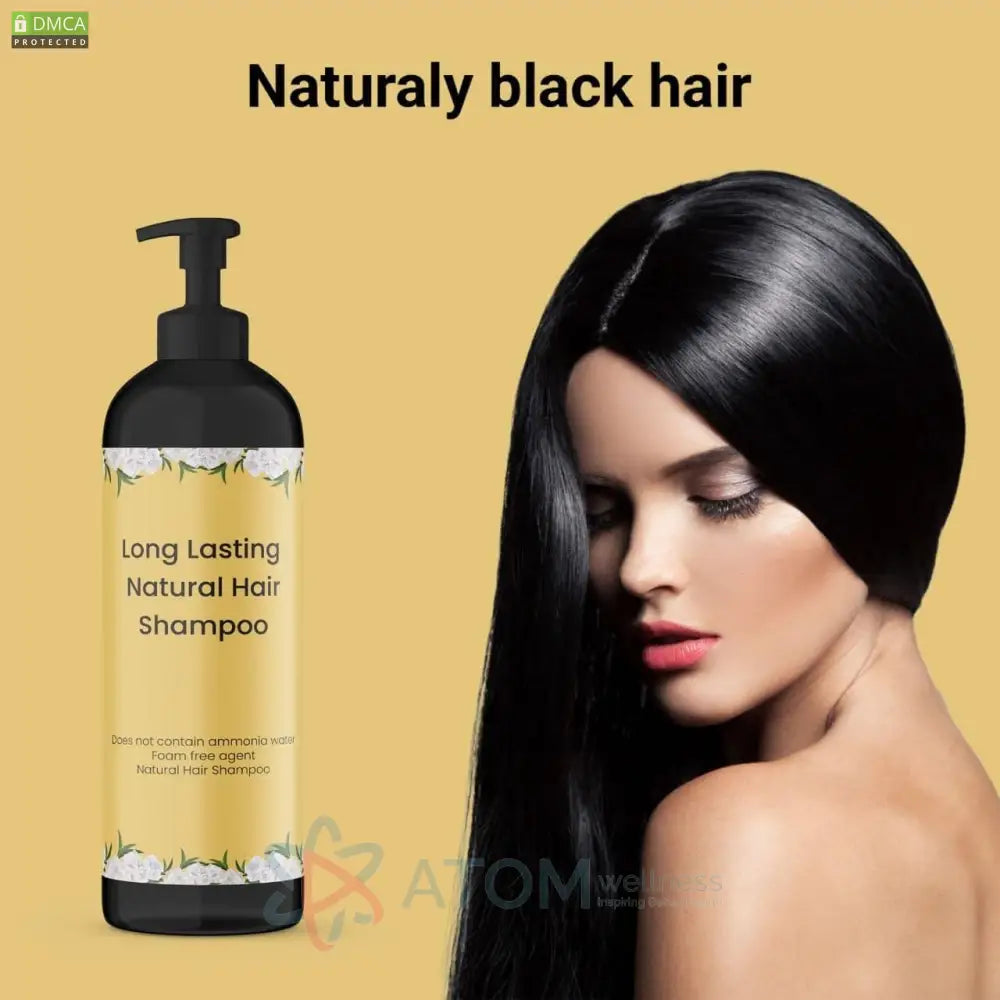 Long-Lasting Natural Hair Dye Shampoo | Ammonia & Peroxide Free Color | 100ML (Pack of 2)