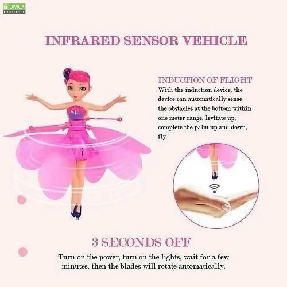 Magic Flying Fairy Princess Doll – Automatic Levitation & Hand Control Toy for Girls