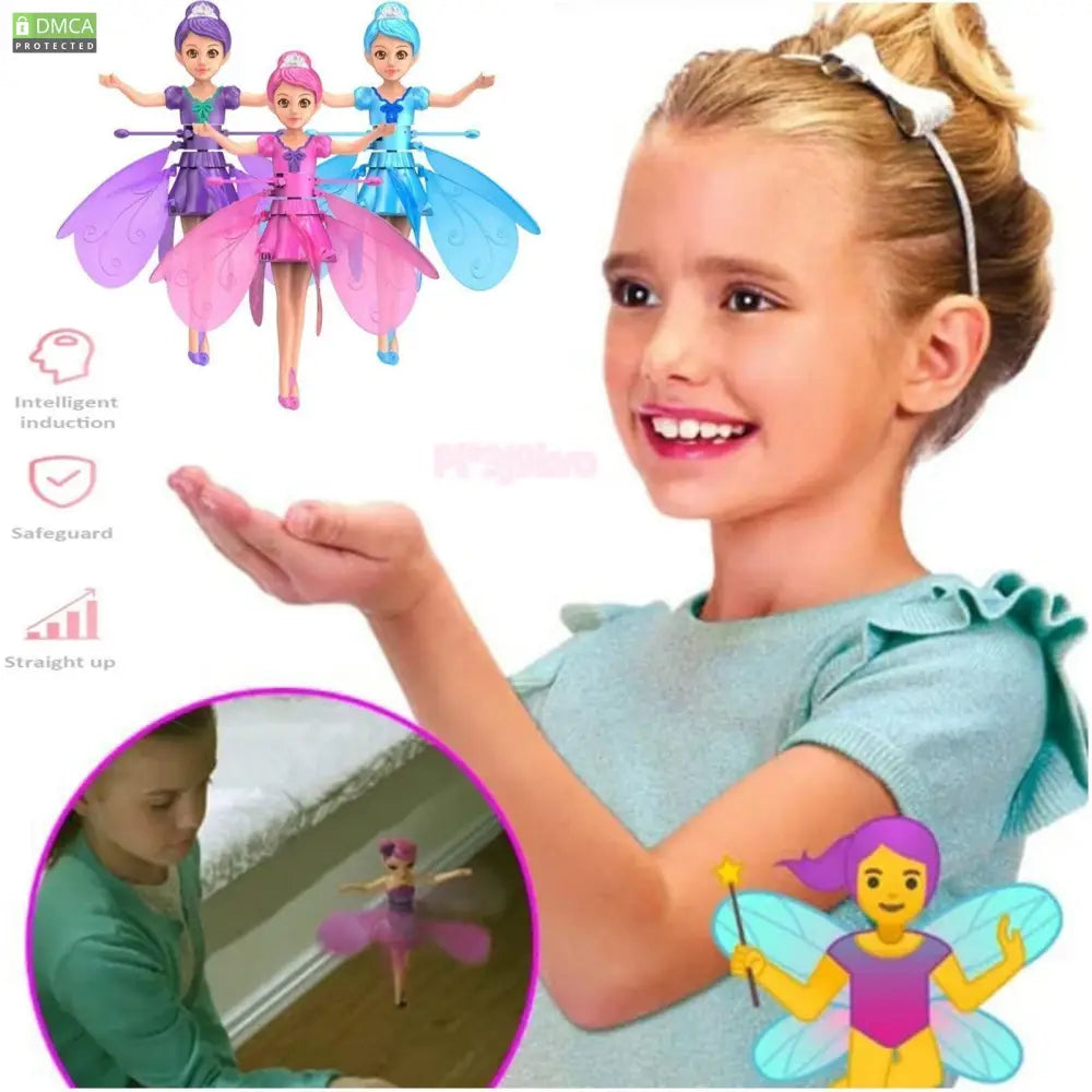 Magic Flying Fairy Princess Doll – Automatic Levitation & Hand Control Toy for Girls