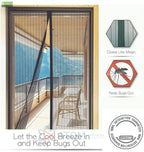 Magnetic Foldable Anti-Mosquito Door Screen Curtain | Instant Close Mesh Net for Home | Fresh Air & Pest Protection