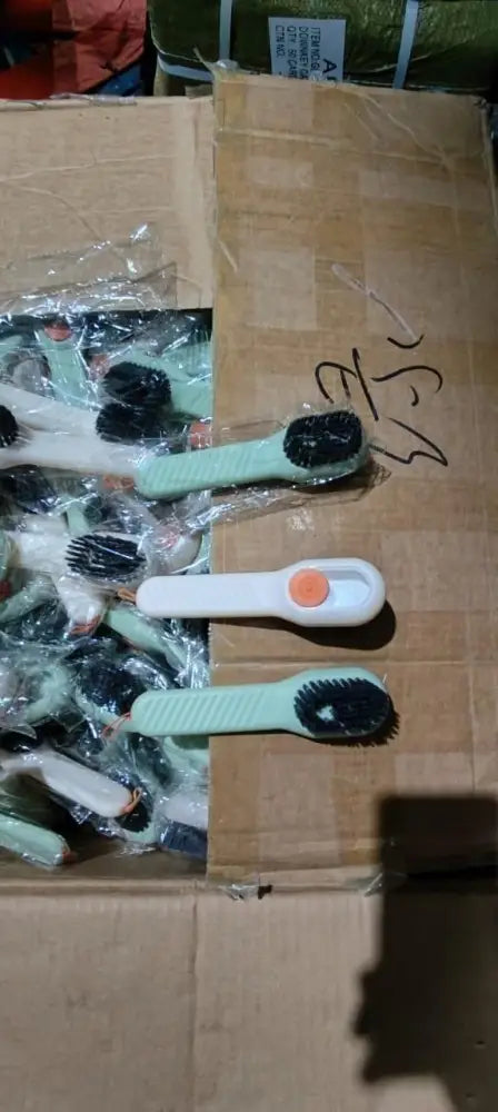 Multifunctional Soap Dispensing Cleaning Scrubbing Brush for Shoes Linen Utensils