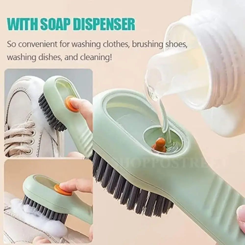 Multifunctional Soap Dispensing Cleaning Scrubbing Brush for Shoes Linen Utensils