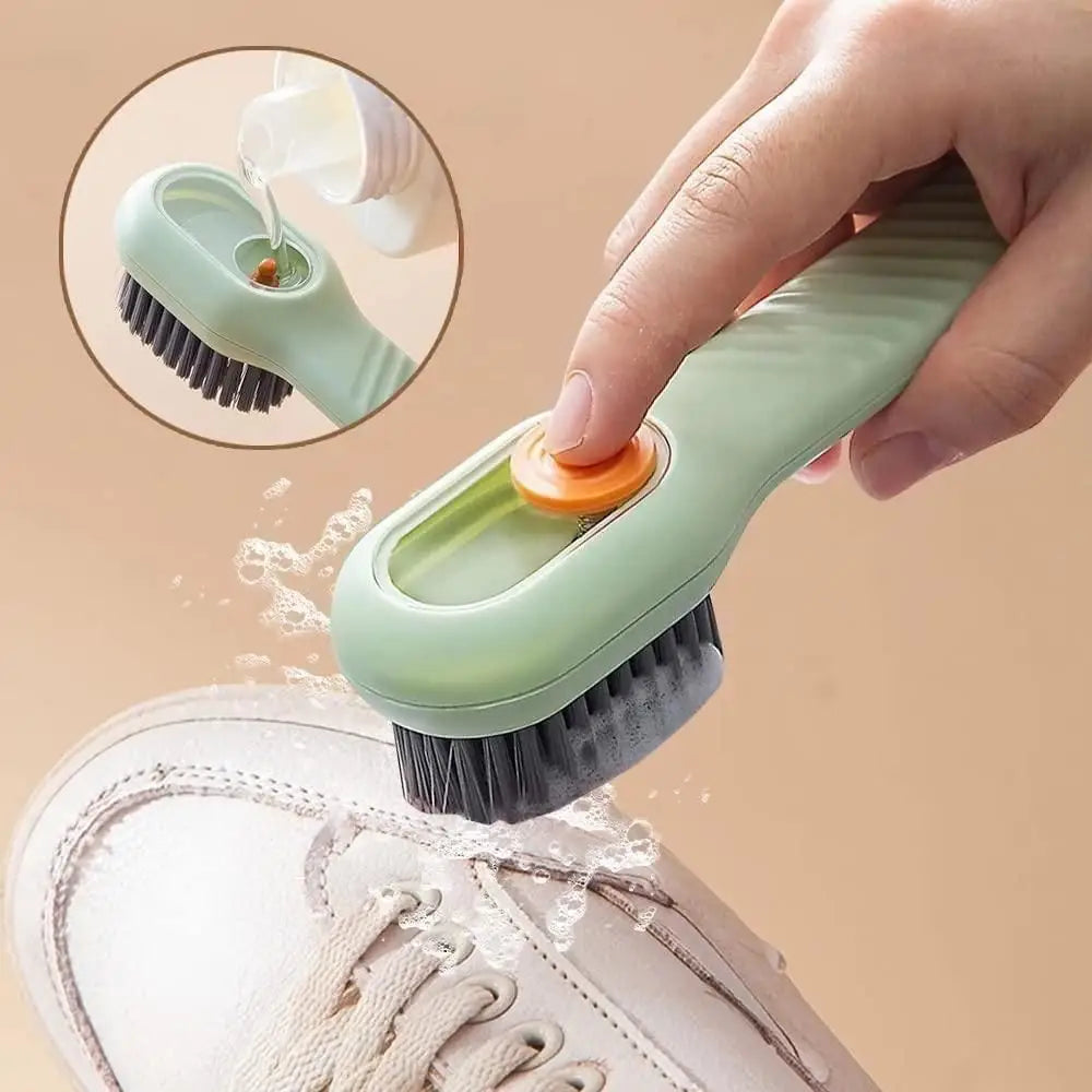 Multifunctional Soap Dispensing Cleaning Scrubbing Brush for Shoes Linen Utensils