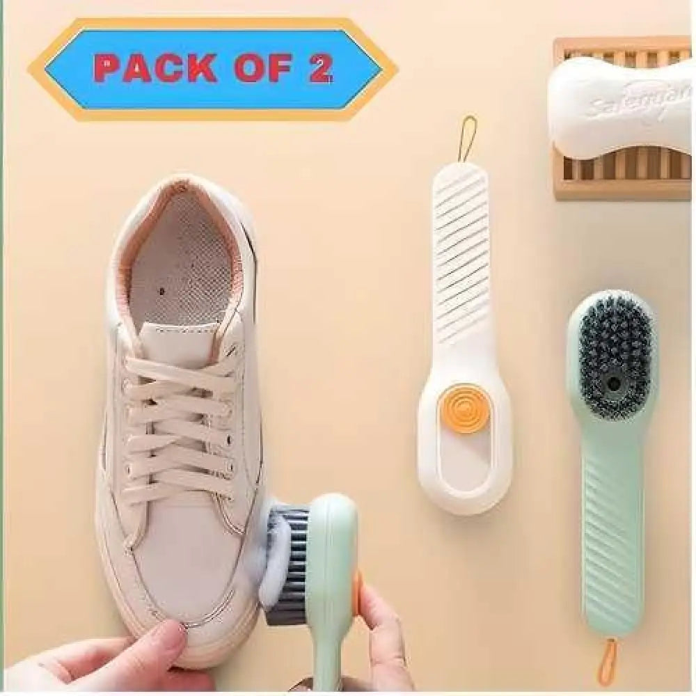 Multifunctional Soap Dispensing Cleaning Scrubbing Brush for Shoes Linen Utensils