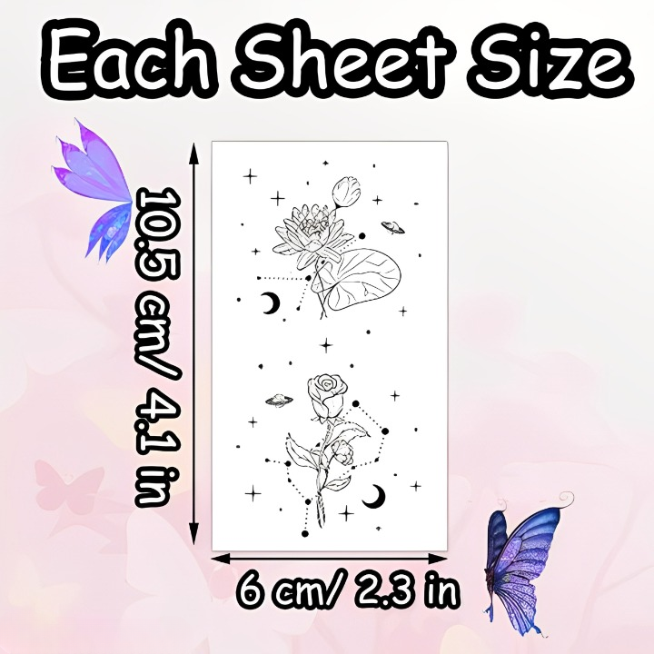 Temporary Tattoo Stickers( 5 Sets)