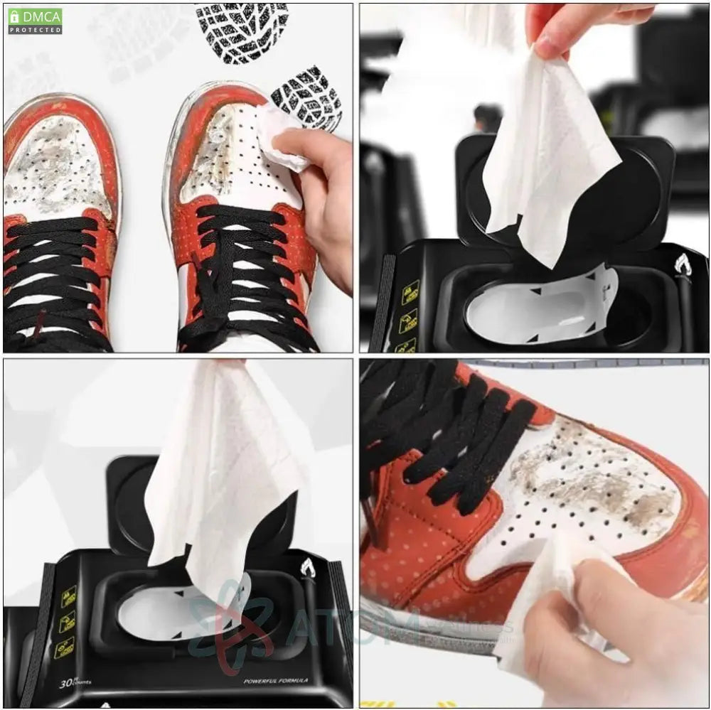 Natural Sneaker & Shoe Cleaner Wipes - 1 Packs of 80