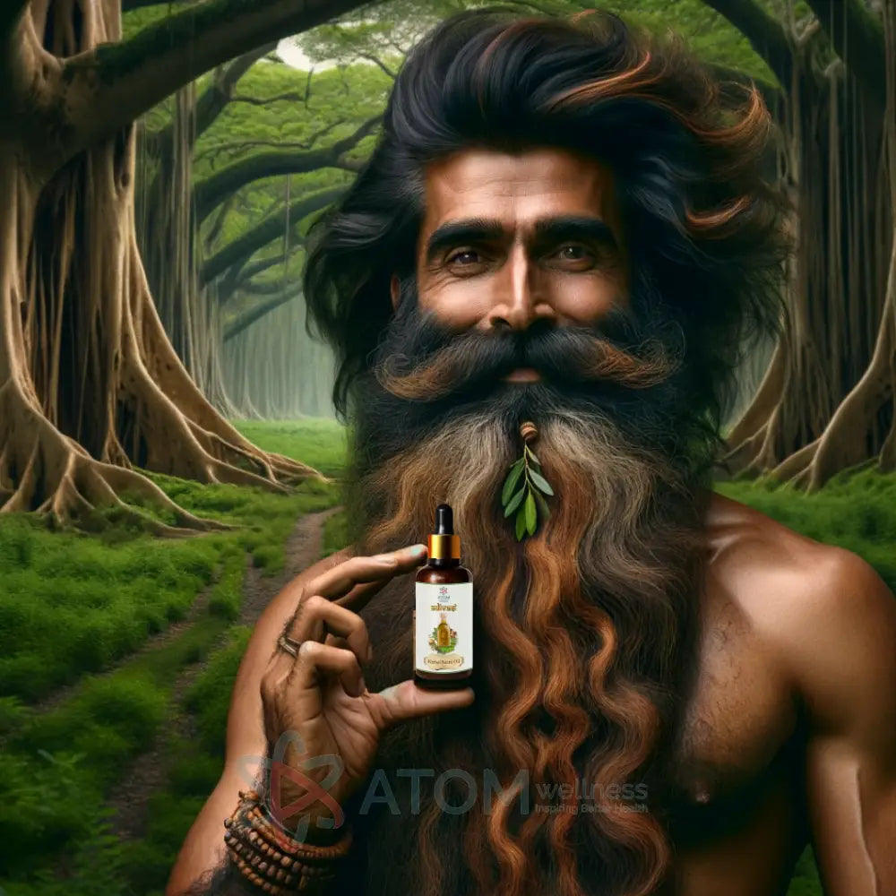 Original Adivasi Herbal Beard Oil 30mL for Quick Beard Growth