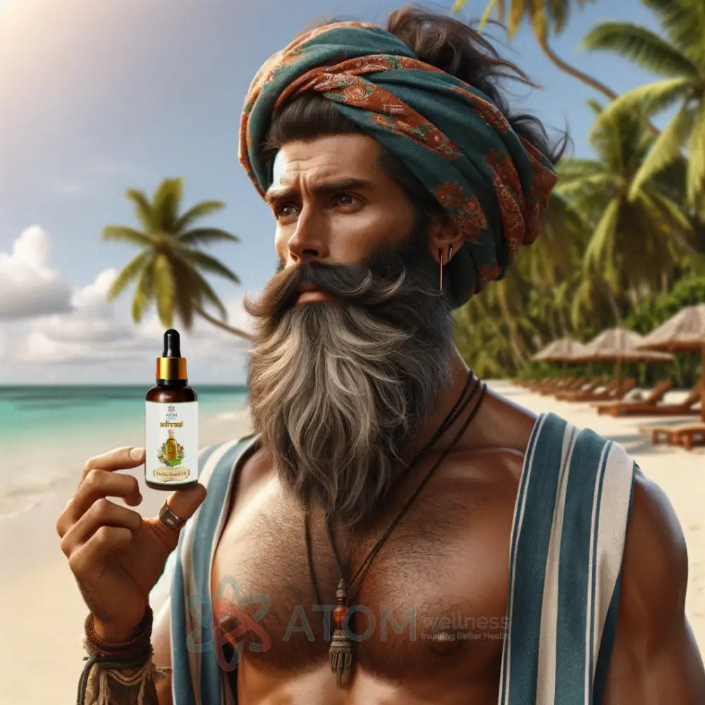 Original Adivasi Herbal Beard Oil 30mL for Quick Beard Growth