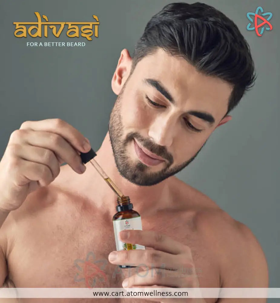 Original Adivasi Herbal Beard Oil 30mL for Quick Beard Growth