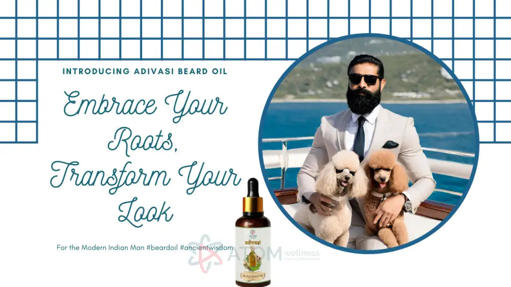 Original Adivasi Herbal Beard Oil 30mL for Quick Beard Growth